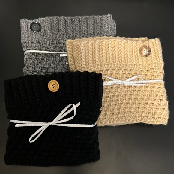 💝 SOLD 💝CROCHET BOOT CUFFS - SET OF 3 - Picture 6 of 9